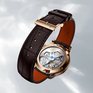 AGELOCER Original Universal Time Series Gold Automatic Mechanical Watch Men-Zircon Edition