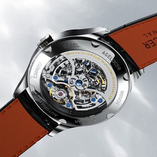 AGELOCER Schwarzwald Series Skeleton Men Automatic Mechanical Watch