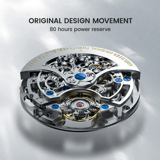 AGELOCER Schwarzwald Series Skeleton Men Automatic Mechanical Watch