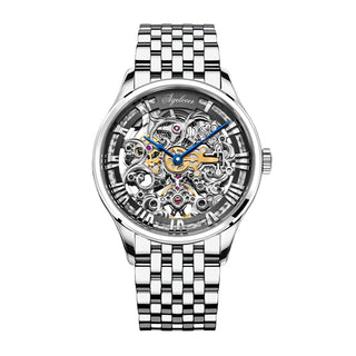 AGELOCER Schwarzwald Series Skeleton Men Automatic Mechanical Watch