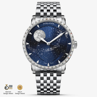 AGELOCER Original Astronomer Series Men Automatic Mechanical Watches Stainless Steel