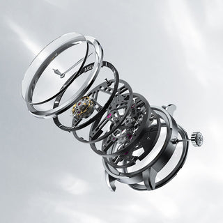 AGELOCER Original Skeleton Free-sprung  Balance Flying Tourbillon Manual Winding Tourbillon Watch(US Warehouse)