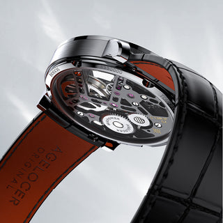 AGELOCER Original Luxury Hollow Free-sprung Balance Flying Tourbillon Watch -Zircon Version