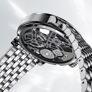 Manuelle mechanische Herrenuhren der AGELOCER Tourbillon-Serie – Stahlband-Zirkon-Version 