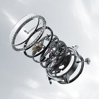 Manuelle mechanische Herrenuhren der AGELOCER Tourbillon-Serie – Stahlband-Zirkon-Version 