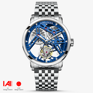 AGELOCER Original Free-sprung  Flying Tourbillon Mechanical Watch Steel