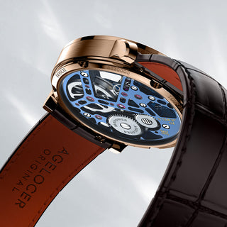 AGELOCER Original Free-sprung Flying Tourbillon Manual Winding Skeleton Mechanical Watch