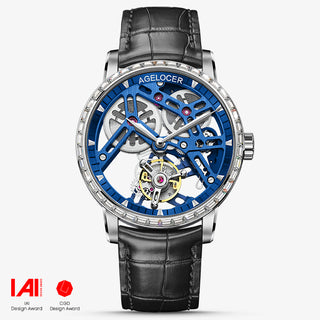 AGELOCER Original Skeleton Free-sprung  Balance Flying Tourbillon Manual Winding Tourbillon Watch(US Warehouse)