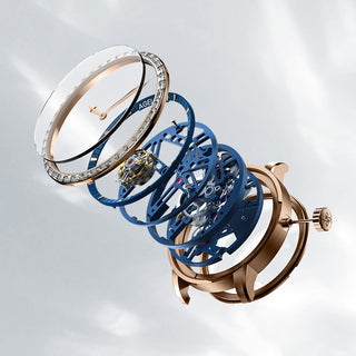 AGELOCER Original Luxury Free-sprung Balance Flying Tourbillon Watch-Zircon Version