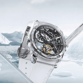 AGELOCER Limited Edition "Ice Never Melts" Free-sprung Crystal Tourbillon Watch