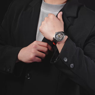 AGELOCER Schwarzwald Series Skeleton Men Automatic Mechanical Watch